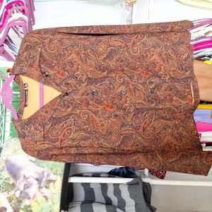 BRIGGS NEW YORK BUTTON DOWN BLOUSE SIZE LARGE